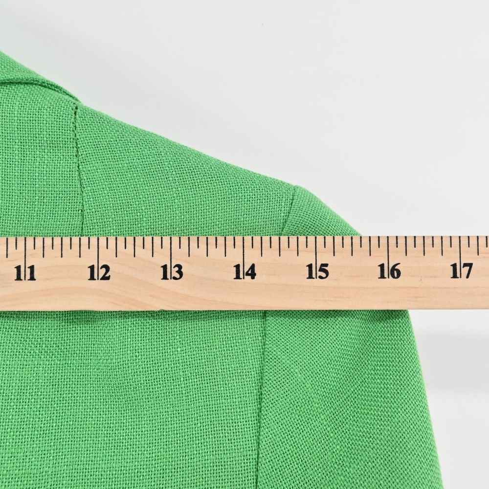 Vtg EVAN PICONE Blazer Womens Size 6 Green Single Breasted Front Pocket Jacket - Picture 5 of 13